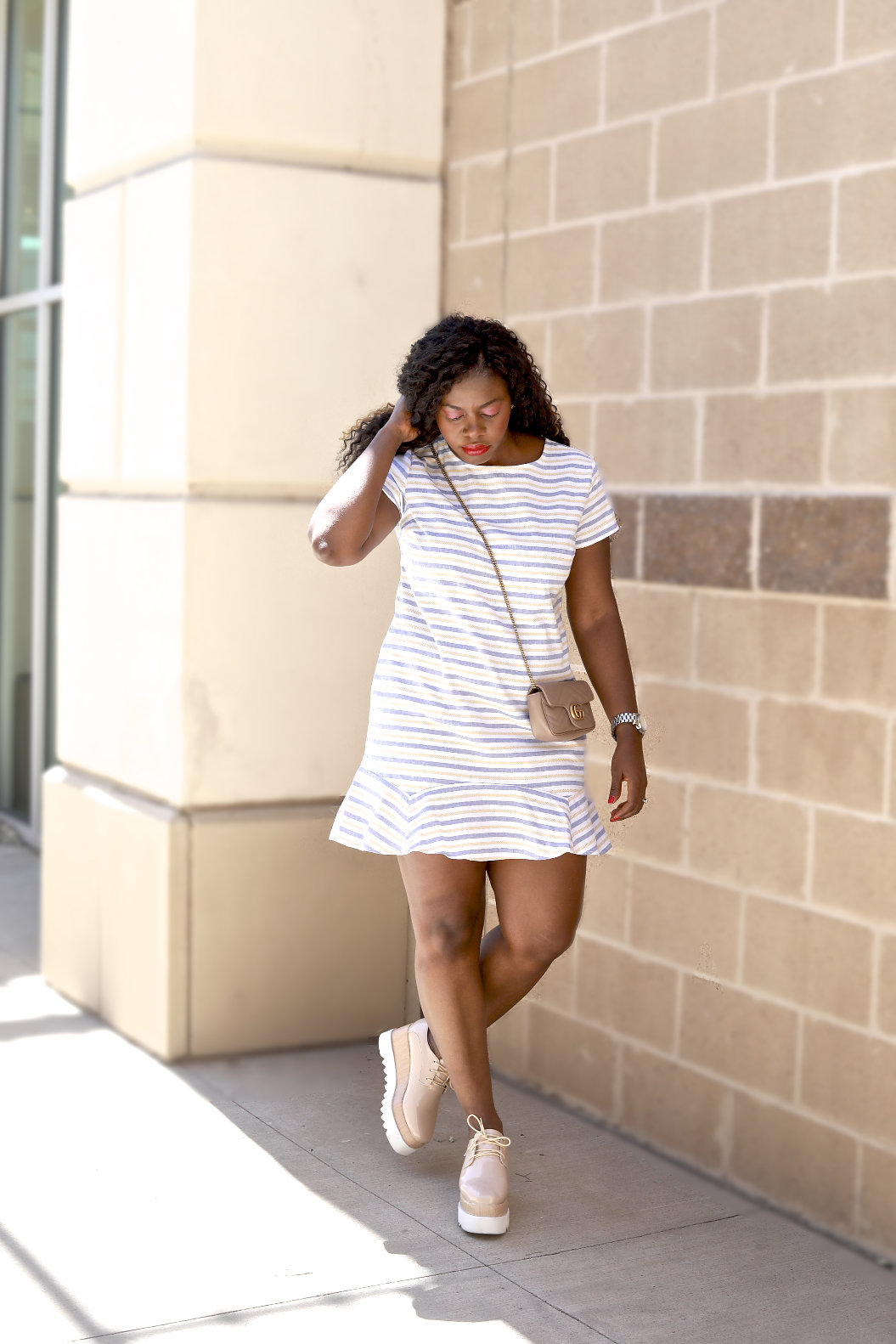 Platform sneakers with sales dress